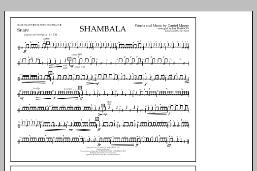 Shambala - Snare (Marching Band) von Jay Dawson