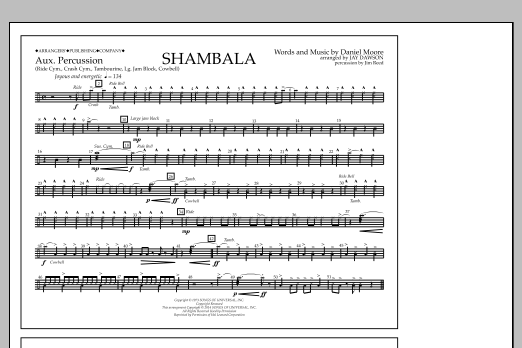 Shambala - Aux Percussion (Marching Band) von Jay Dawson