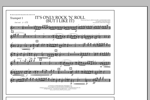 It's Only Rock 'n' Roll (But I Like It) - Trumpet 1 (Marching Band) von Tom Wallace