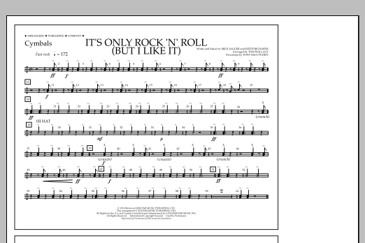 It's Only Rock 'n' Roll (But I Like It) - Cymbals (Marching Band) von Tom Wallace