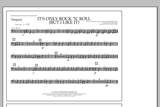 It's Only Rock 'n' Roll (But I Like It) - Timpani (Marching Band) von Tom Wallace