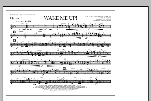 Wake Me Up! - Clarinet 1 (Marching Band) von Tom Wallace