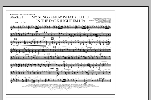 My Songs Know What You Did in the Dark (Light 'Em Up) - Alto Sax 1 (Marching Band) von Tom Wallace