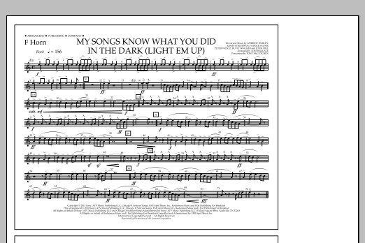 My Songs Know What You Did in the Dark (Light 'Em Up) - F Horn (Marching Band) von Tom Wallace