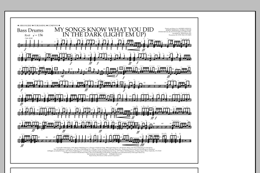 My Songs Know What You Did in the Dark (Light 'Em Up) - Bass Drums (Marching Band) von Tom Wallace