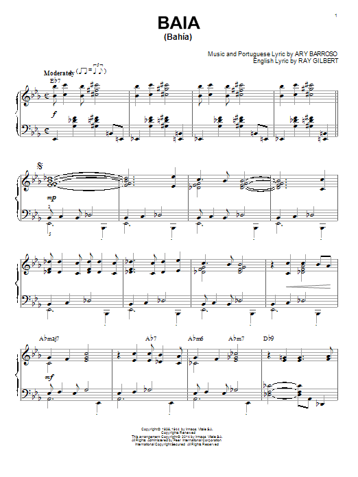 Baia (Baha) (Piano Solo) von Ray Gilbert
