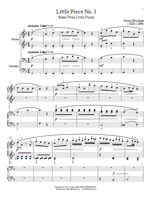 Little Piece No. 3 (Piano Duet) von Bradley Beckman