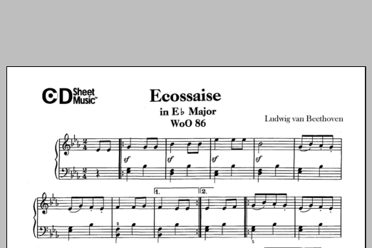 Ecossaise In E-flat Major, Woo 86 (Piano Solo) von Ludwig van Beethoven