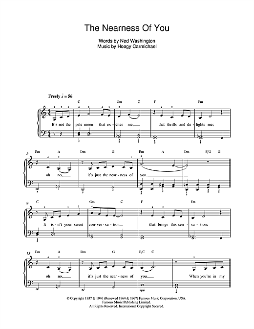 The Nearness Of You (Beginner Piano) von Norah Jones