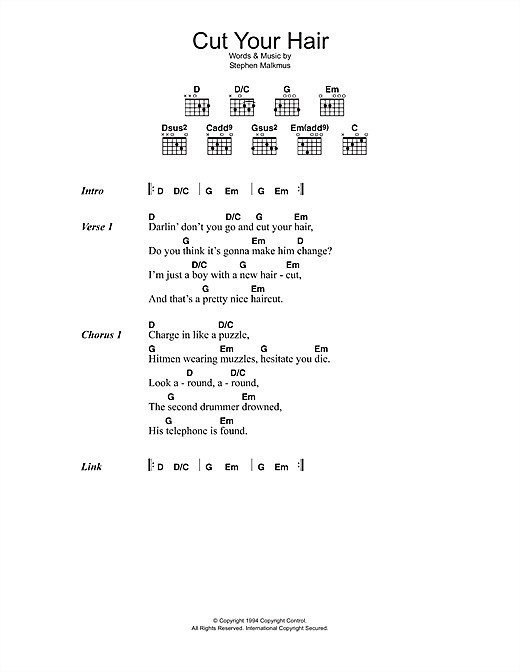 Cut Your Hair (Guitar Chords/Lyrics) von Pavement