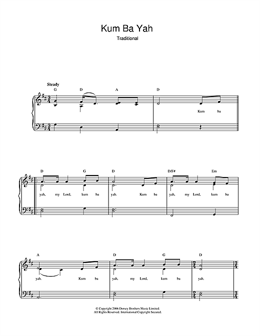 Kum Ba Yah (Piano & Vocal) von Traditional