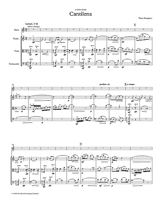 Cantilena for Oboe Quartet (full score) (Chamber Group) von Thea Musgrave