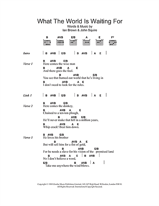 What The World Is Waiting For (Guitar Chords/Lyrics) von The Stone Roses