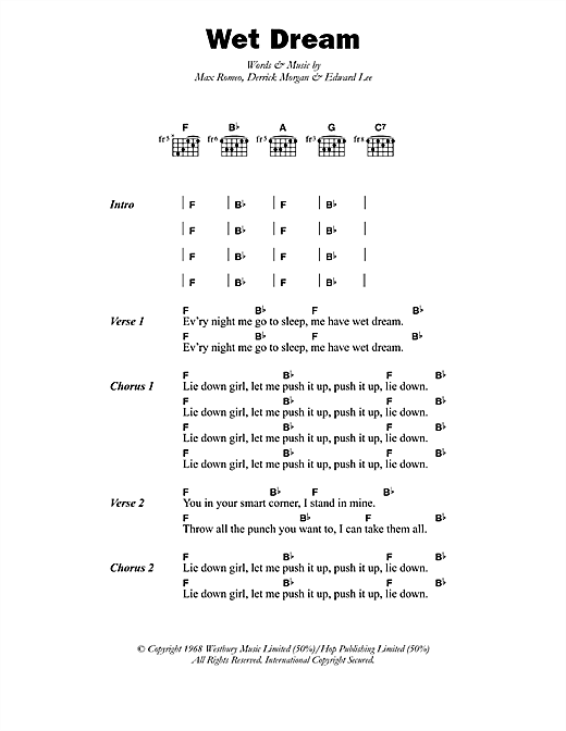 Wet Dream (Guitar Chords/Lyrics) von Max Romeo