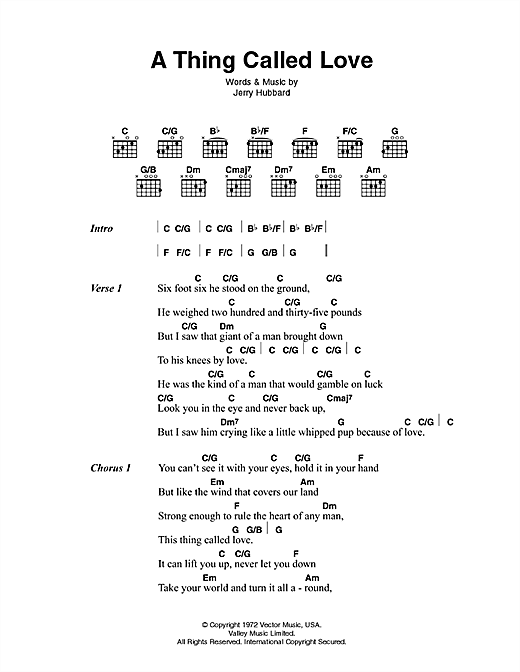 A Thing Called Love (Guitar Chords/Lyrics) von Johnny Cash