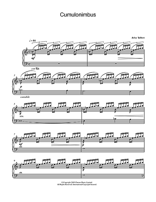 Cumulonimbus (Piano Solo) von Joby Talbot