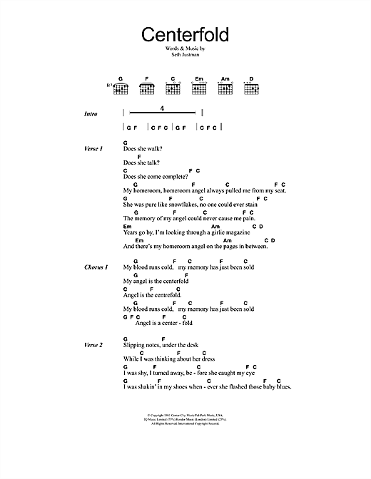 Centerfold (Guitar Chords/Lyrics) von The J. Geils Band