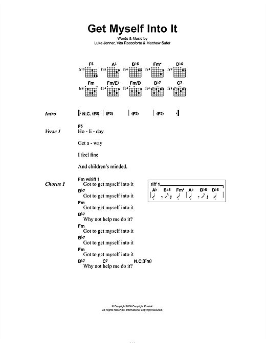 Get Myself Into It (Guitar Chords/Lyrics) von The Rapture