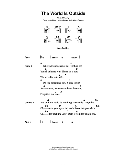 The World Is Outside (Guitar Chords/Lyrics) von Ghosts