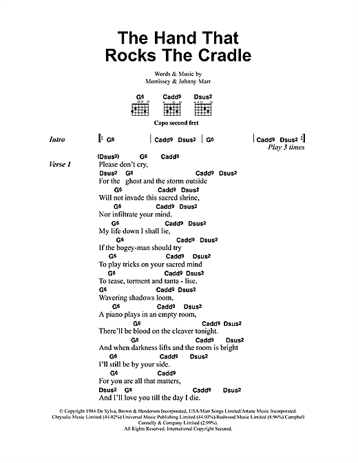 The Hand That Rocks The Cradle (Guitar Chords/Lyrics) von The Smiths