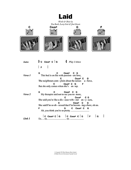 Laid (Guitar Chords/Lyrics) von James