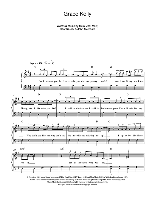 Grace Kelly (Beginner Piano) von Mika