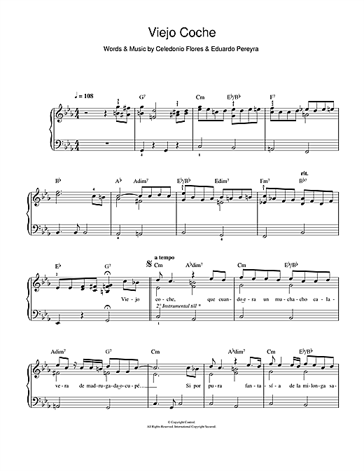 Viejo Coche (Easy Piano) von Celedonio Flores