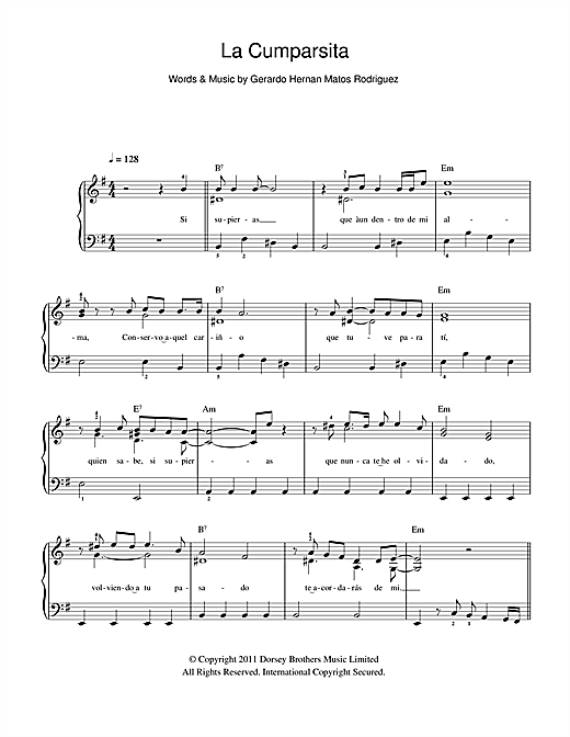 La Cumparsita (Easy Piano) von Gerardo Hernan Matos Rodriguez