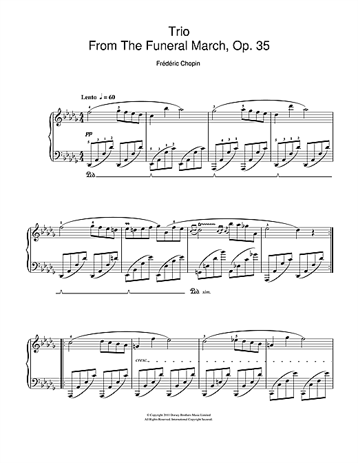 Trio From The Funeral March, Op. 35 (Easy Piano) von Frederic Chopin