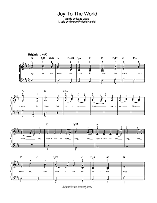Joy To The World (Beginner Piano) von Christmas Carol