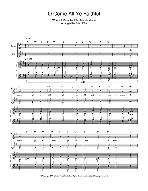 O Come All Ye Faithful (Recorder) von Christmas Carol