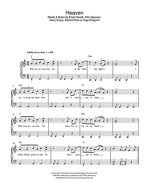 Heaven (Beginner Piano) von Emeli Sand