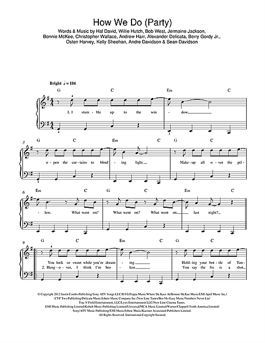 How We Do (Party) (Easy Piano) von Rita Ora