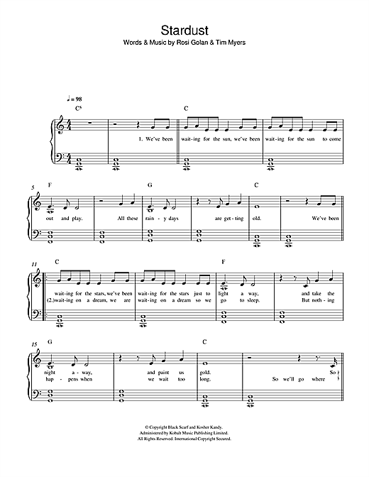 Stardust (Easy Piano) von Lena