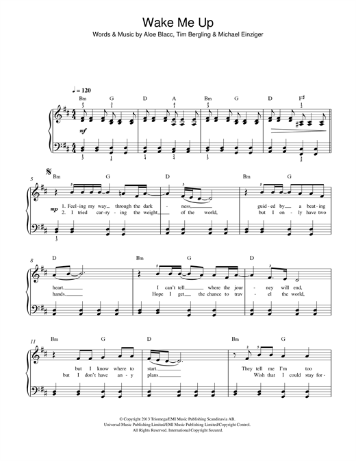 Wake Me Up (Easy Piano) von Avicii
