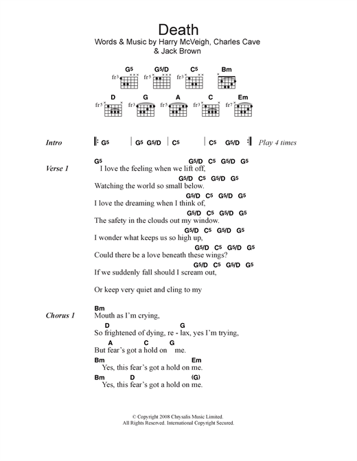 Death (Guitar Chords/Lyrics) von White Lies