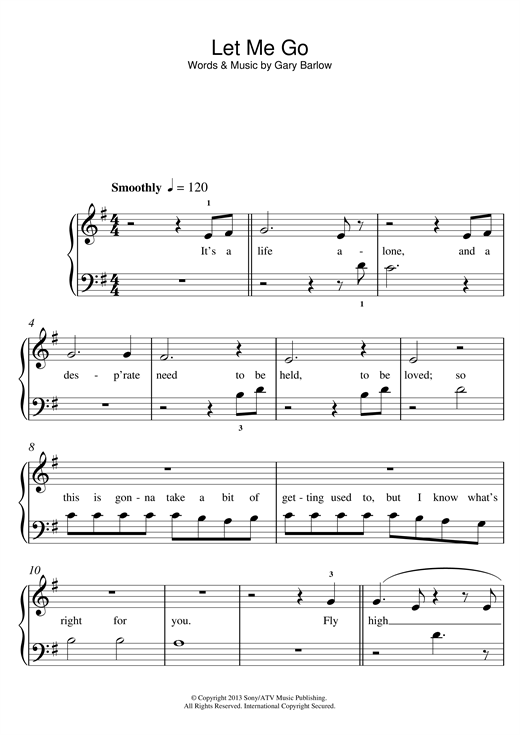 Let Me Go (5-Finger Piano) von Gary Barlow