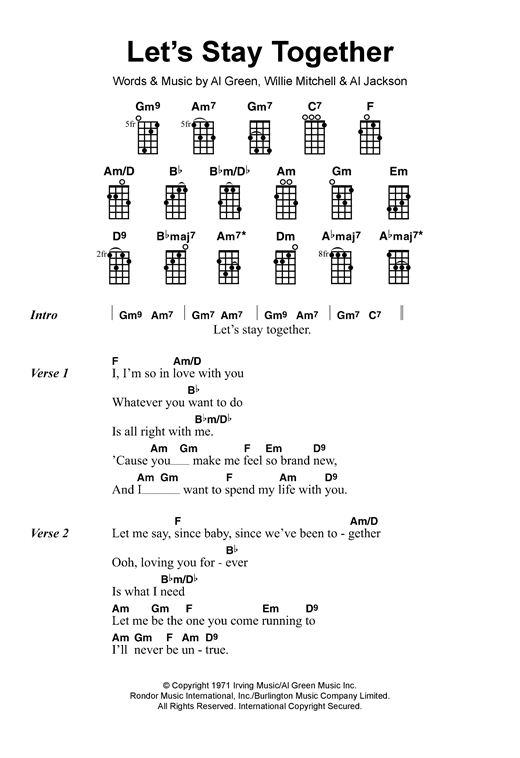 Let's Stay Together (Ukulele) von Al Green