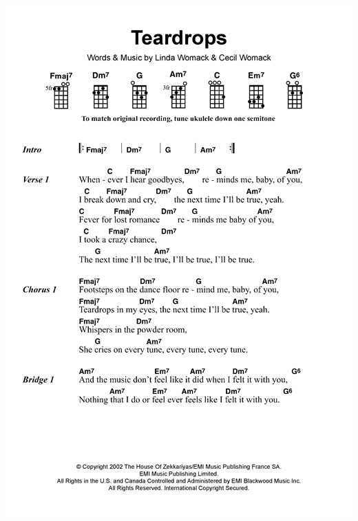 Teardrops (Ukulele) von Womack & Womack
