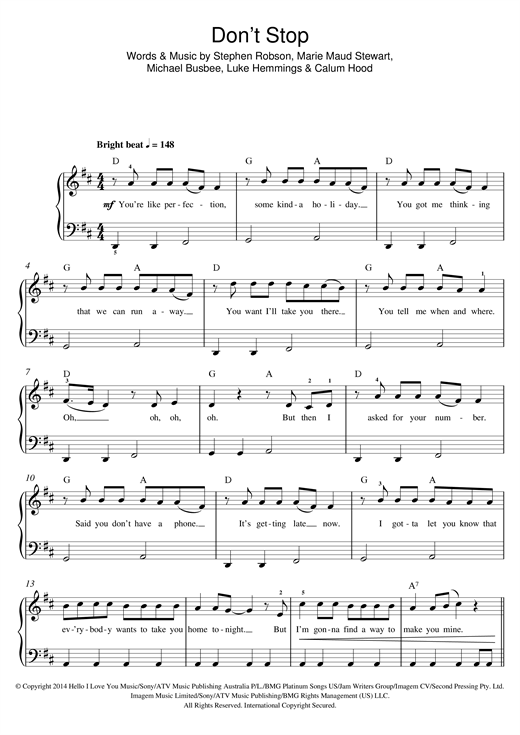 Don't Stop (Beginner Piano) von 5 Seconds of Summer