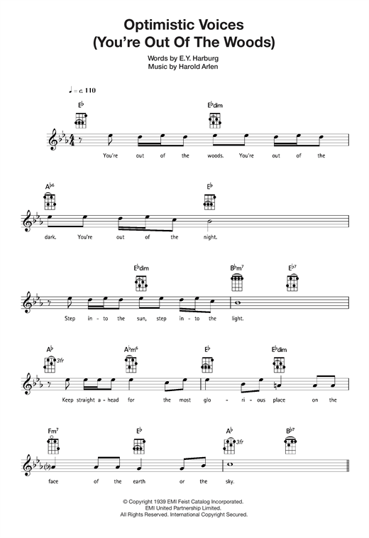 Optimistic Voices (Ukulele) von Harold Arlen