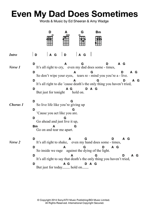 Even My Dad Does Sometimes (Ukulele) von Ed Sheeran