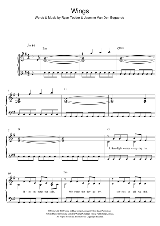 Wings (Easy Piano) von Birdy