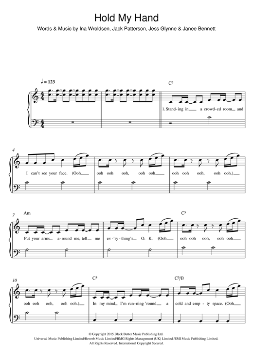 Hold My Hand (Easy Piano) von Jess Glynne