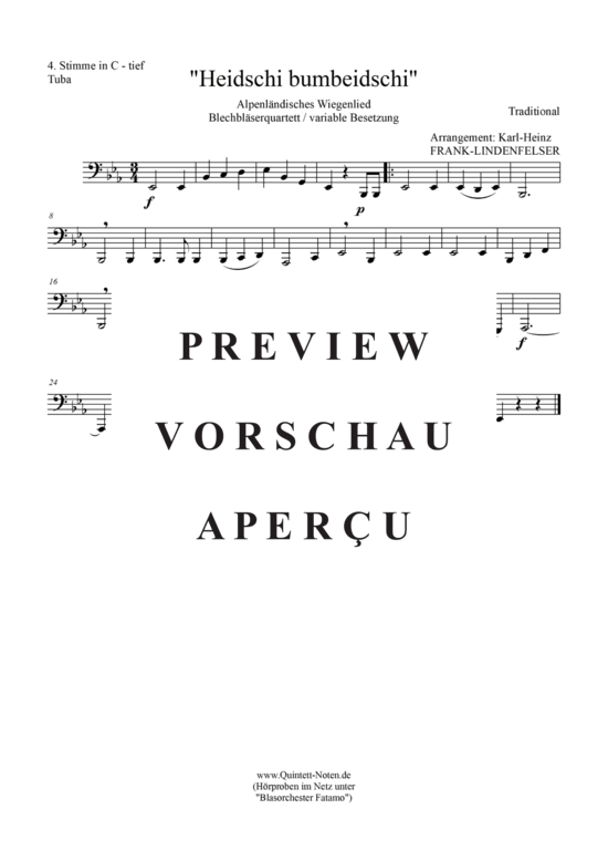 gallery: Heidschi-Bumbeidschi Blechbläser Quartett/Ensemble , , (variable Besetzung)