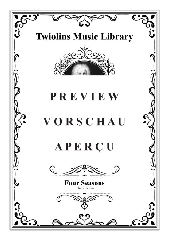 gallery: Four Seasons, Concerto No. 2 - L´estate (Summer) , Twiolins The,  - 2. Adagio - Presto (Geigen Duett)