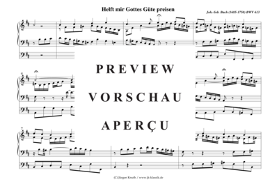 gallery: Helft mir Gottes Güte preisen  BWV 613 , , (Orgel Solo)