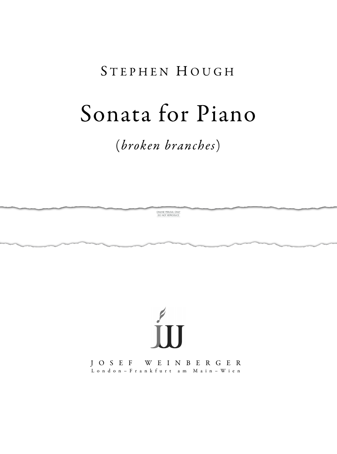 gallery: Sonata for Piano (Broken Branches), Stephen Hough, Klavier