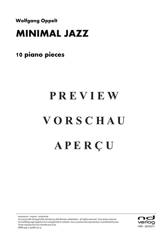 gallery: Minimal Jazz - 10 piano pieces , , (Klavier Solo)