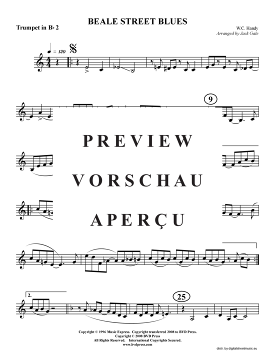 gallery: Beale Street Blues (2xTromp in B, Horn in F (Pos) , , , Pos)